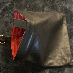 Mark Cross hinge bag purse clutch small leather flat VINTAGE